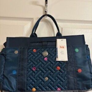 Lug- Romper-Navy Multi Dots- NWT